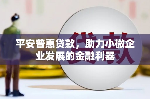 南票平安普惠贷款，助力小微企业发展的金融利器