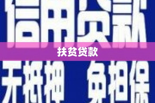 南票扶贫贷款