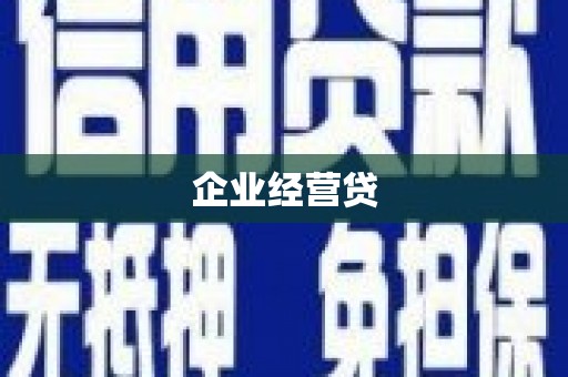 南票企业经营贷