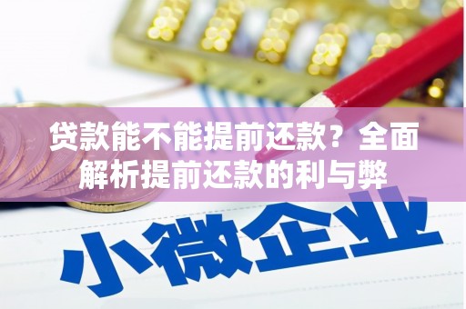 南票贷款能不能提前还款？全面解析提前还款的利与弊