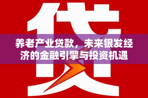 南票养老产业贷款，未来银发经济的金融引擎与投资机遇