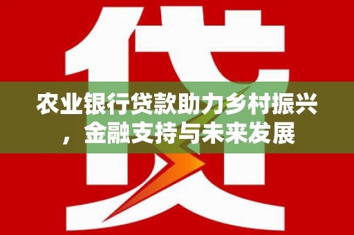 南票农业银行贷款助力乡村振兴，金融支持与未来发展