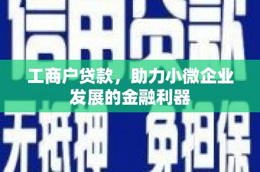 南票工商户贷款，助力小微企业发展的金融利器