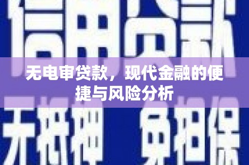 南票无电审贷款，现代金融的便捷与风险分析