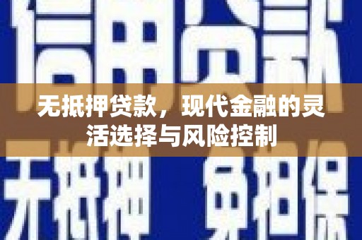南票无抵押贷款，现代金融的灵活选择与风险控制