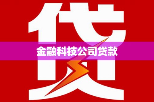 南票金融科技公司贷款