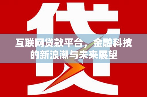 南票互联网贷款平台，金融科技的新浪潮与未来展望