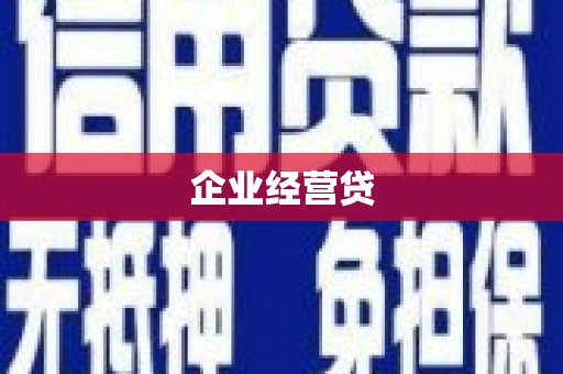 南票企业经营贷