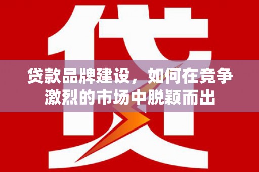 南票贷款品牌建设，如何在竞争激烈的市场中脱颖而出