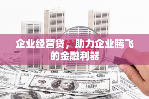 南票企业经营贷，助力企业腾飞的金融利器