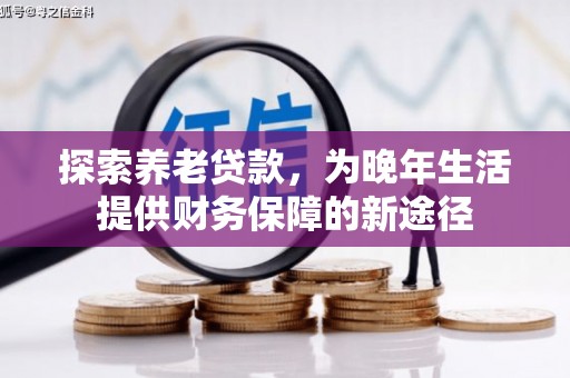 南票探索养老贷款，为晚年生活提供财务保障的新途径