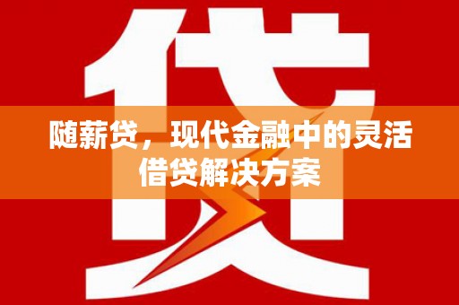 南票随薪贷，现代金融中的灵活借贷解决方案
