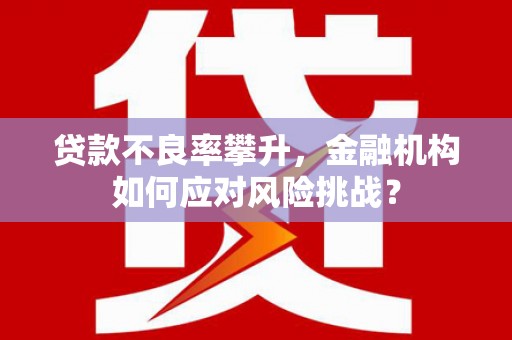 南票贷款不良率攀升，金融机构如何应对风险挑战？