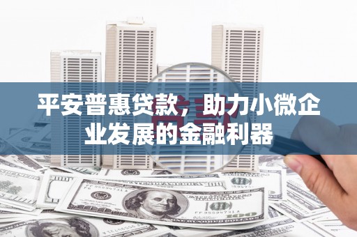 南票平安普惠贷款，助力小微企业发展的金融利器