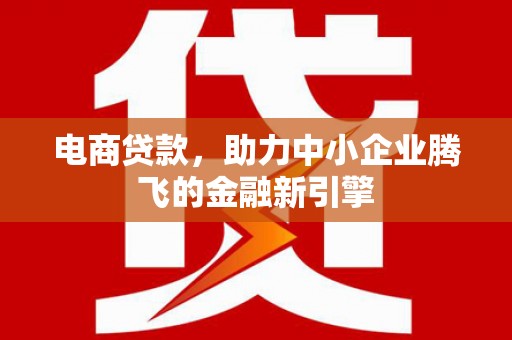 南票电商贷款，助力中小企业腾飞的金融新引擎