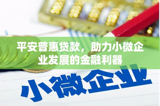 南票平安普惠贷款，助力小微企业发展的金融利器