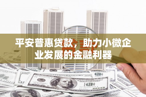 南票平安普惠贷款，助力小微企业发展的金融利器