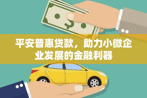 南票平安普惠贷款，助力小微企业发展的金融利器