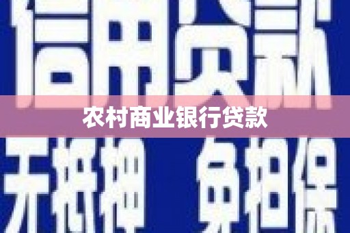 南票农村商业银行贷款