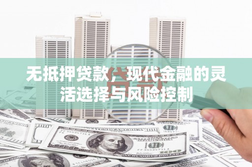 南票无抵押贷款，现代金融的灵活选择与风险控制