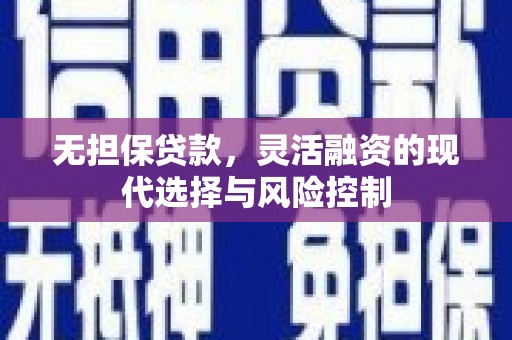 南票无担保贷款，灵活融资的现代选择与风险控制