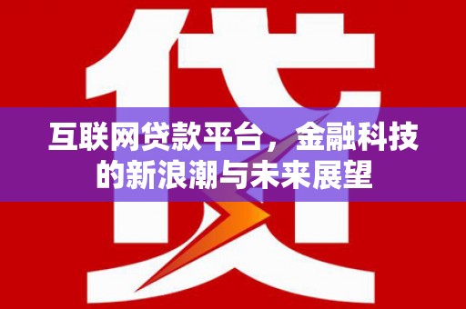南票互联网贷款平台，金融科技的新浪潮与未来展望