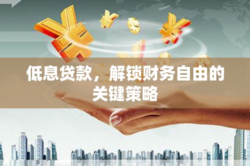 南票低息贷款，解锁财务自由的关键策略