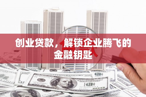 南票创业贷款，解锁企业腾飞的金融钥匙